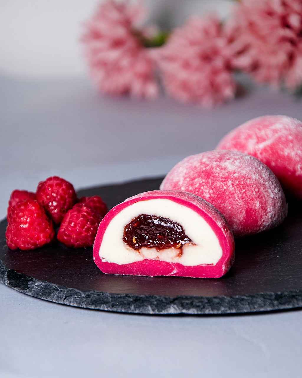 Bandeja Mochi de cheesecake frambuesa (Precio IVA incluído)