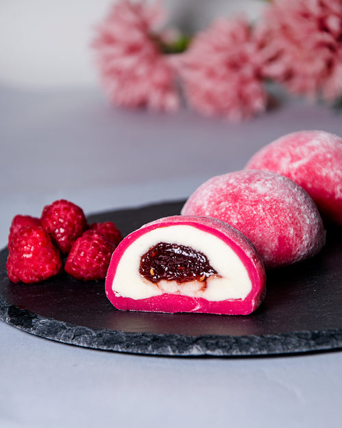 Bandeja Mochi de cheesecake frambuesa (Precio IVA incluído)