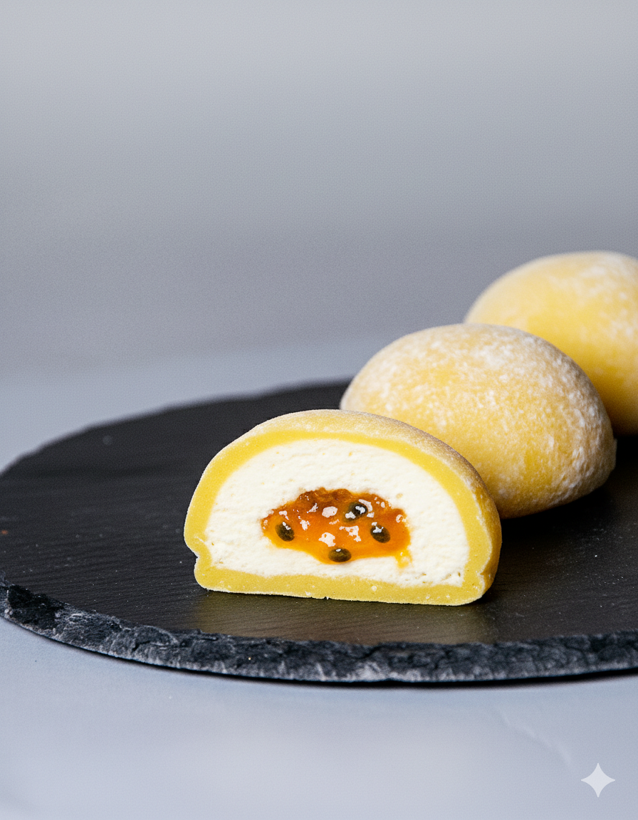 Bandeja Mochi Cheeeecake de maracuyá (Precio IVA incluído)